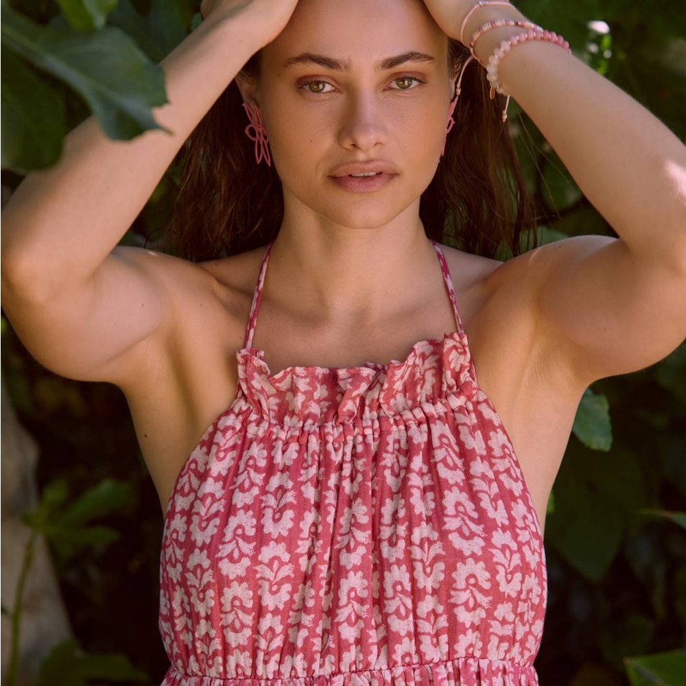 NWT By Anthropologie Gauze Halter Dress - small - sold - Picture 3 of 6
